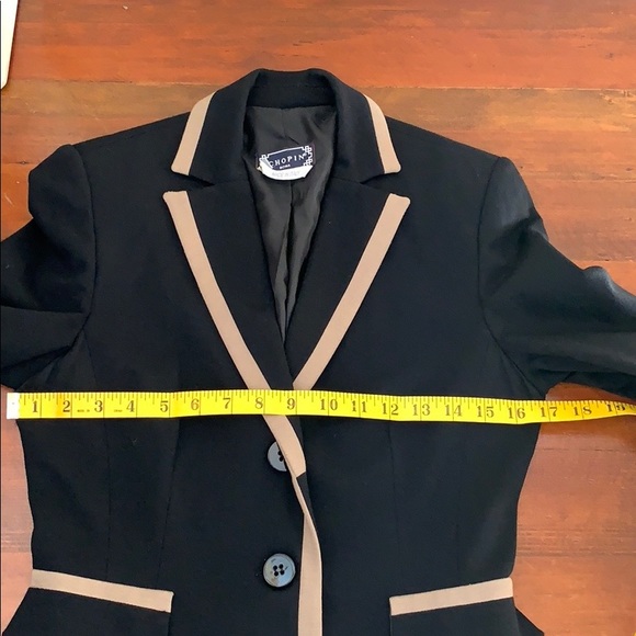 Chopin made in Italy Black Blazer with Trim EUC - Picture 5 of 8